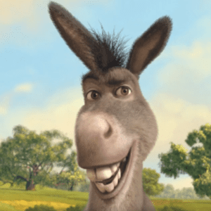 Image of Donkey from Shrek for that personal Donkey animation voiceover message