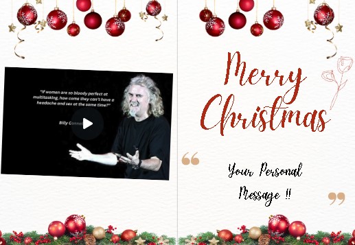 Billy Connolly Multitasking Christmas eCard Personalise Home