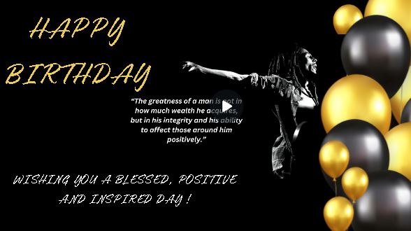 Bob Marley "Greatness" Inspirational Birthday eCard