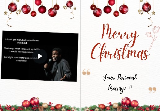 Chris Rock Stupidity Christmas eCard Personalise Home
