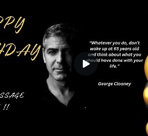 George Clooney "Life" Inspirational Personalised Birthday eCard