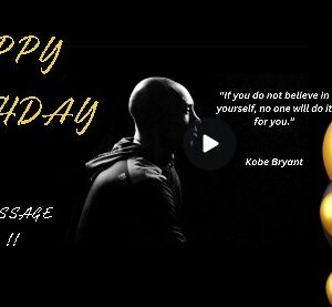 Kobe Bryant "Believe" Inspirational Personalised Birthday eCard