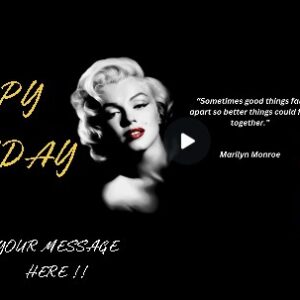 Marilyn Monroe "Better Things" Inspirational Personalised Birthday eCard