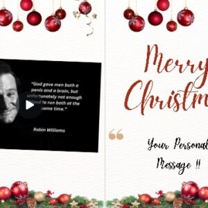 Robin Williams "Men" Joke Personalised Christmas e-Card