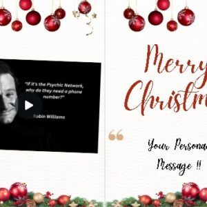 Robin Williams "Psychic Network" Joke Personalised Christmas e-Card