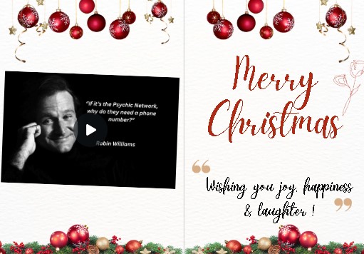 Robin Williams Psychic Network Christmas eCard Home