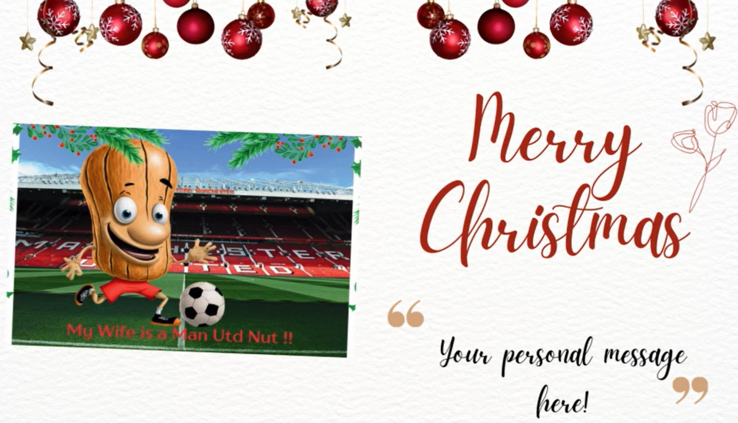 Man Utd Wife Personalised Christmas eCard