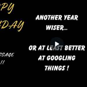 "Googling" Joke Personalised Birthday eCard