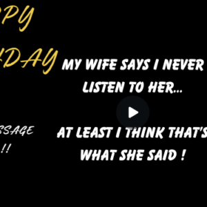 "Listen To Her" Joke Personalised Birthday eCard