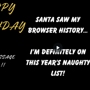 "Naughty List" Joke Personalised Birthday eCard