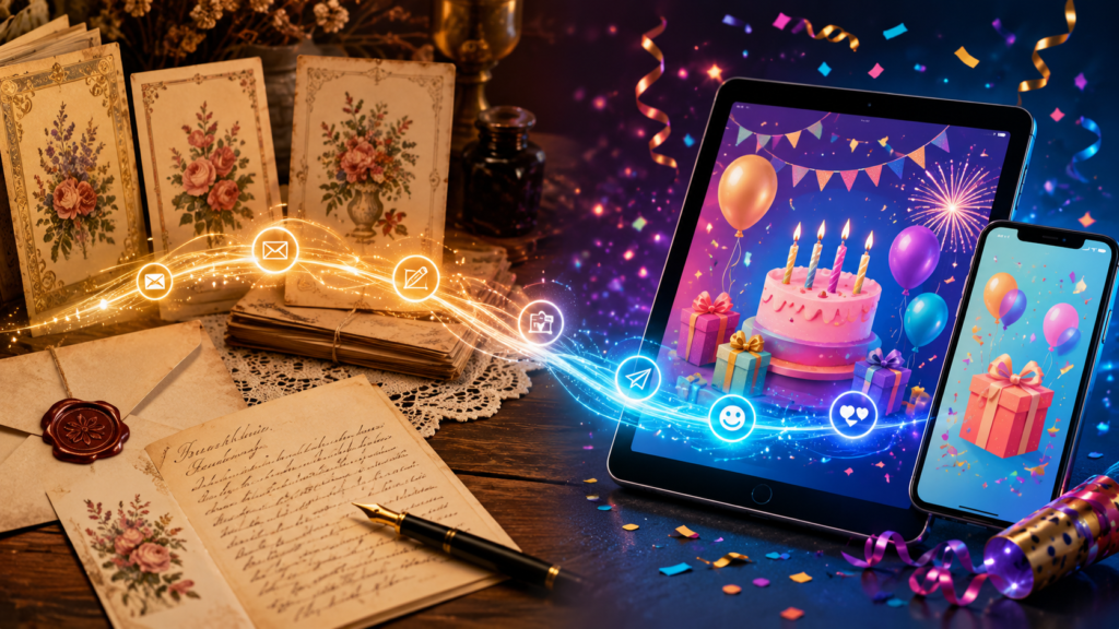 Birthday Cards Evolution The History of Birthday Cards: From Paper to Digital eCards