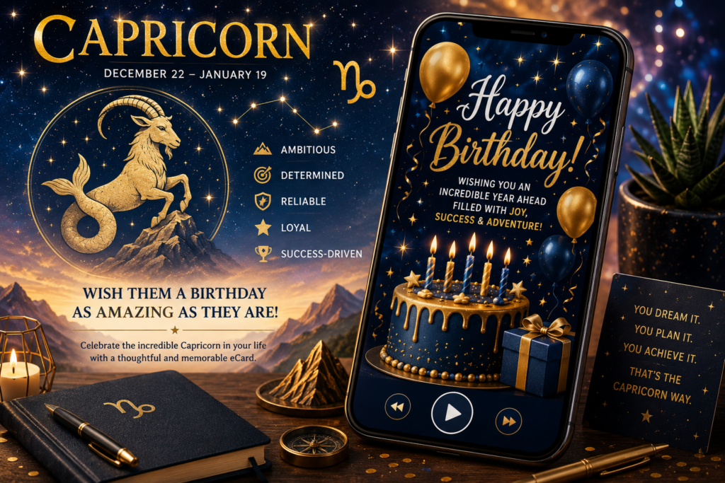 Capricorn Blog Image Capricorn Birthday eCards: Why Sending an eCard Is the Perfect Gift for a Capricorn
