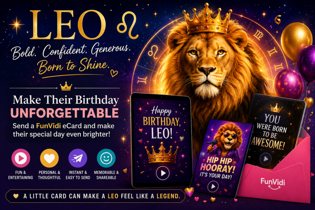 Leo Blog Image Leo Birthday eCards: Why Sending an eCard Is the Perfect Gift for a Leo
