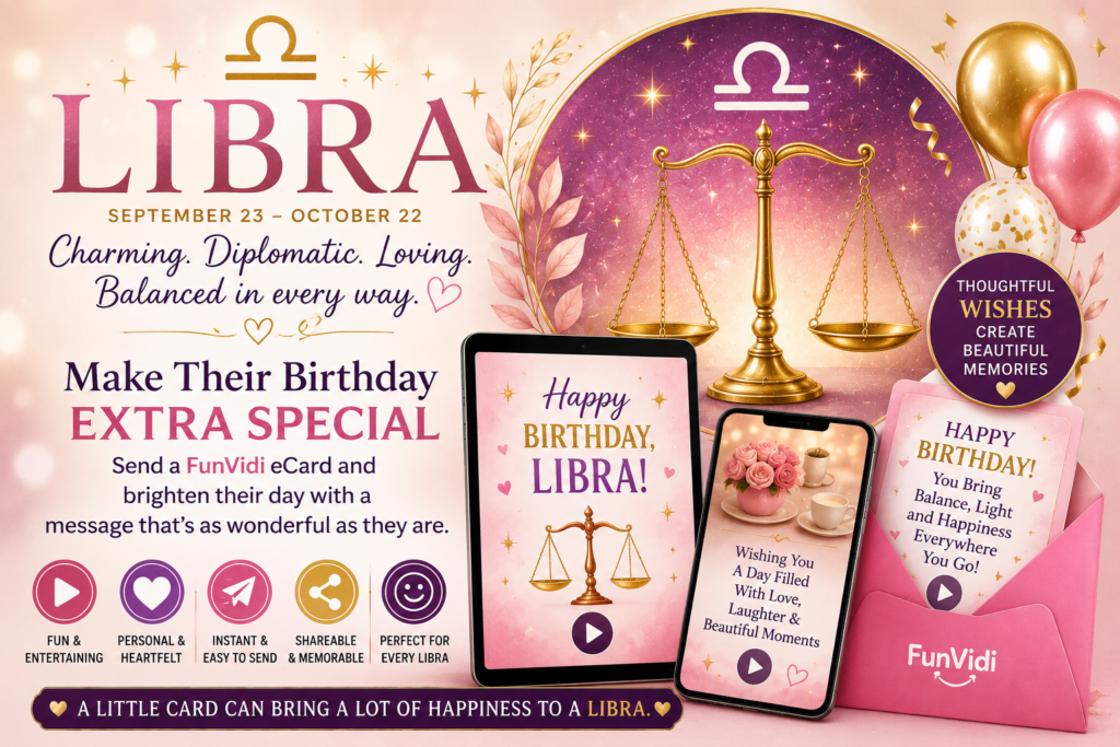 Libra Blog Image Libra Birthday eCards: Why Sending an eCard Is the Perfect Gift for a Libra