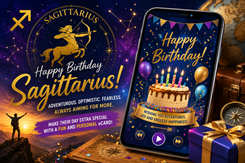 Sagittarius Blog Image Sagittarius Birthday eCards: Why Sending an eCard Is the Perfect Gift for a Sagittarius